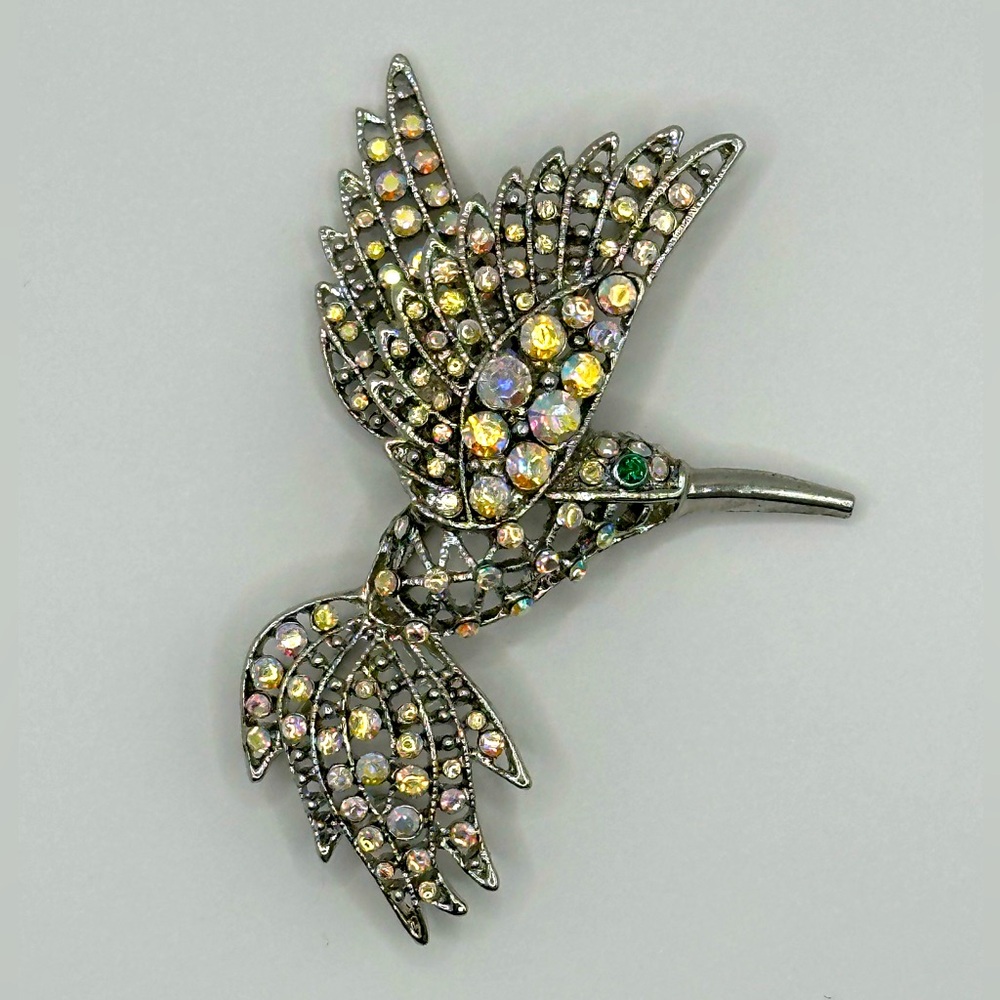 Hummingbird In Brooch